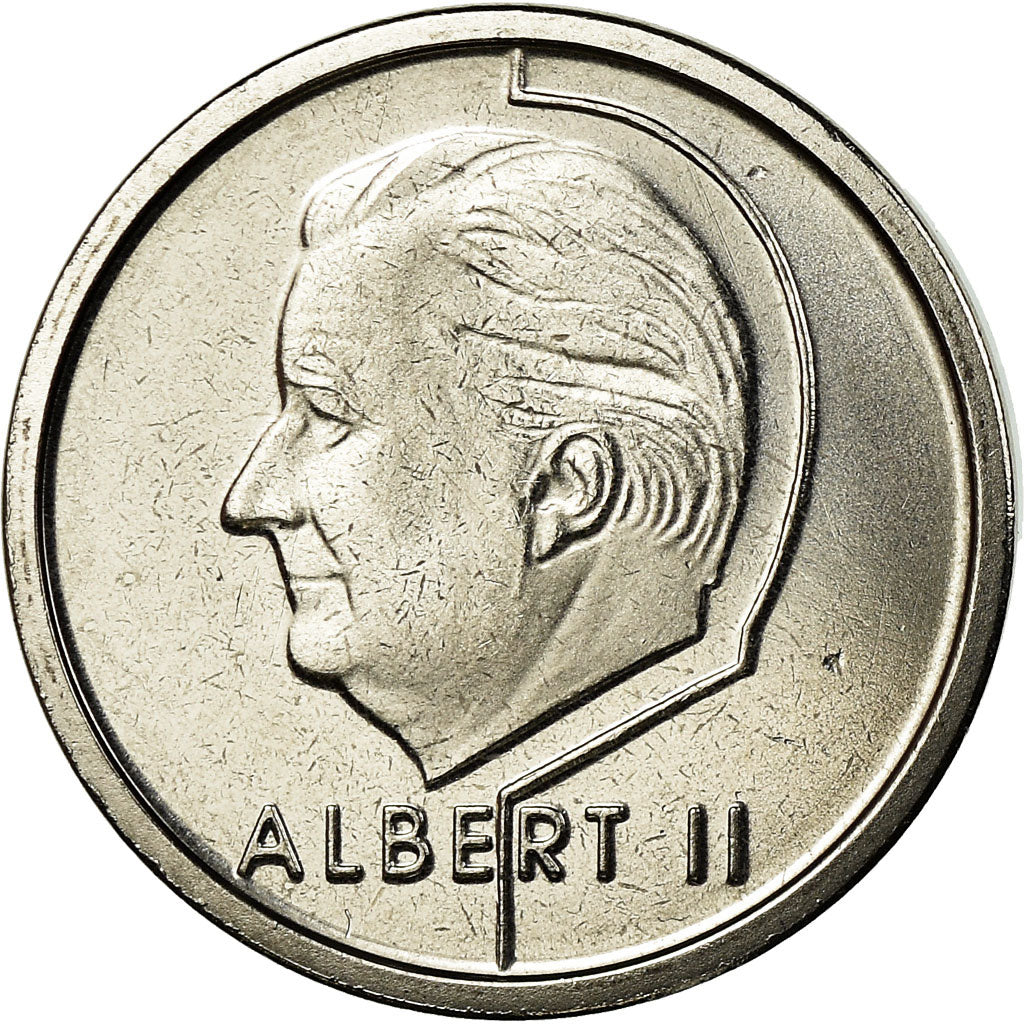 Coin, Belgium, Albert II, Franc, 1998, Brussels, MS(63), Nickel Plated Iron