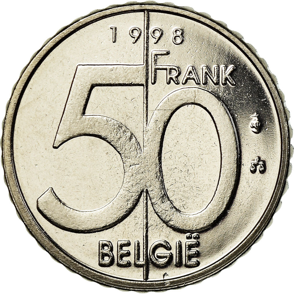 Moneta, Belgio, Albert II, 50 Francs, 50 Frank, 1998, Brussels, SPL, Nichel