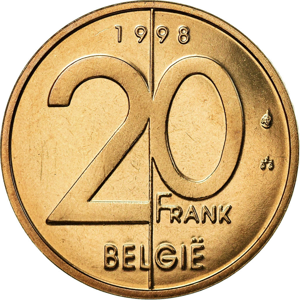 Münze, Belgien, Albert II, 20 Francs, 20 Frank, 1998, Brussels, UNZ