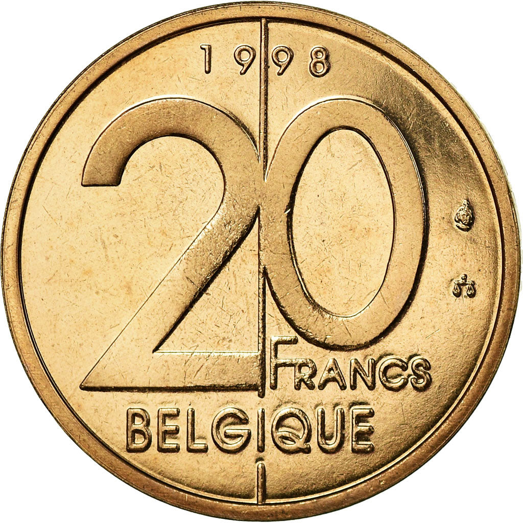 Monnaie, Belgique, Albert II, 20 Francs, 20 Frank, 1998, Bruxelles, SPL