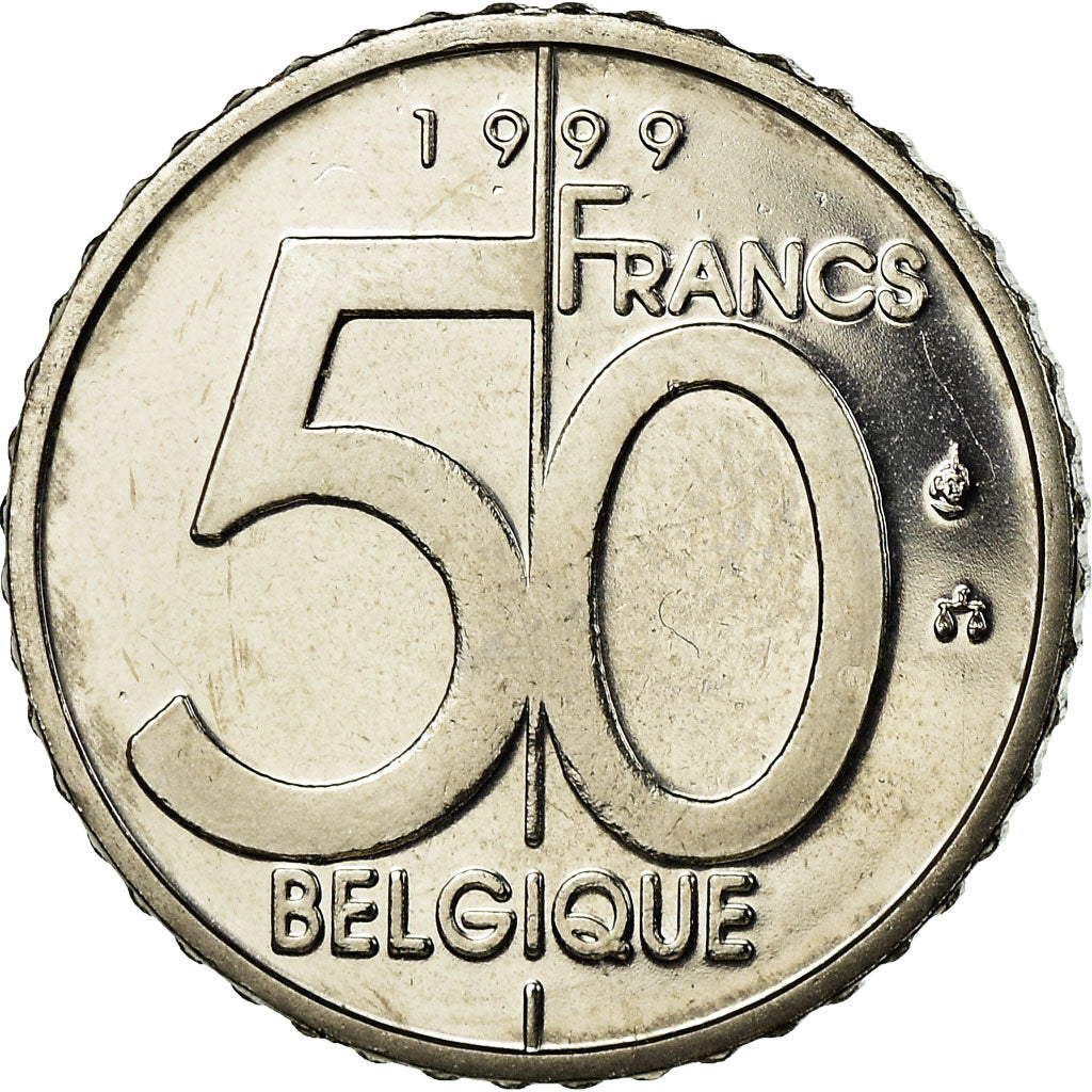 Moneta, Belgio, Albert II, 50 Francs, 50 Frank, 1999, Brussels, FDC, Nichel
