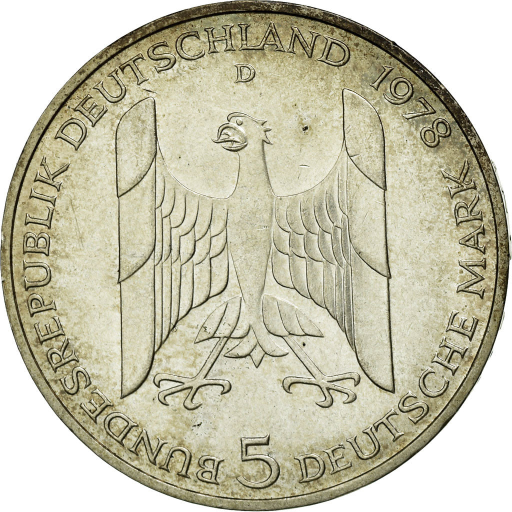 Coin, GERMANY - FEDERAL REPUBLIC, 5 Mark, 1978, Munich, Germany, AU(55-58)