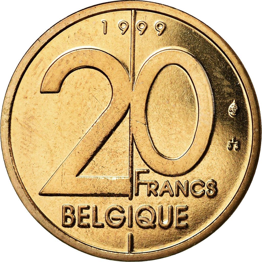 Münze, Belgien, Albert II, 20 Francs, 20 Frank, 1999, Brussels, UNZ