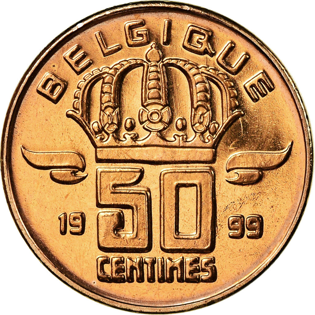 Moneta, Belgio, Baudouin I, 50 Centimes, 1999, FDC, Bronzo, KM:148.1