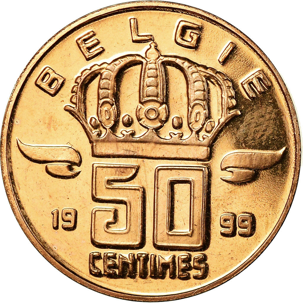 Moneta, Belgio, Baudouin I, 50 Centimes, 1999, FDC, Bronzo, KM:149.1
