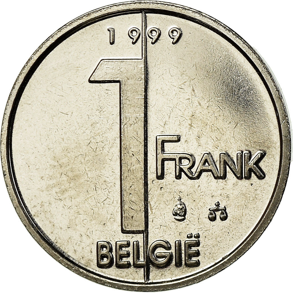 Moneta, Belgio, Albert II, Franc, 1999, Brussels, FDC, Ferro placcato nichel