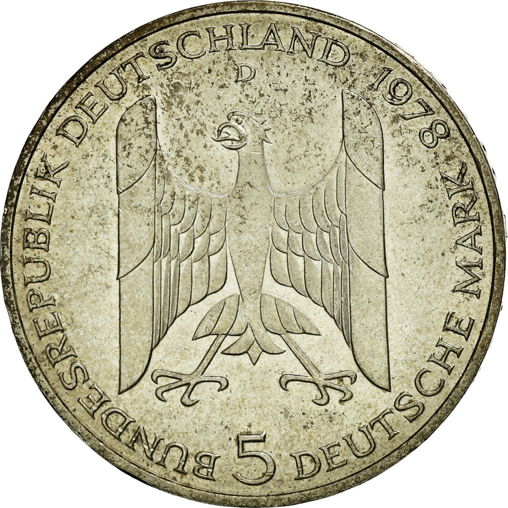 Coin, GERMANY - FEDERAL REPUBLIC, 5 Mark, 1978, Munich, Germany, AU(55-58)
