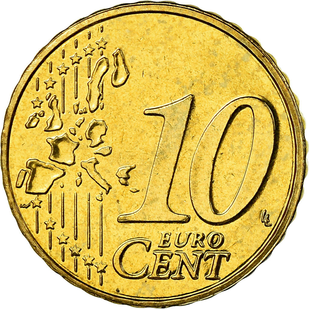 Bélgica, 10 Euro Cent, 2003, EBC, Latón, KM:227