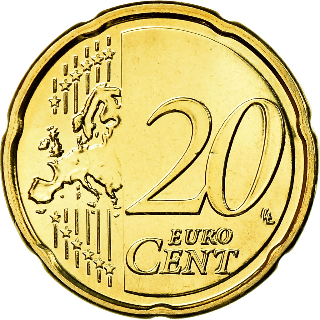 Bélgica, 20 Euro Cent, 2015, SC, Latón, KM:New