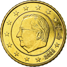 Bélgica, 50 Euro Cent, 2005, MS(63), Latão, KM:229