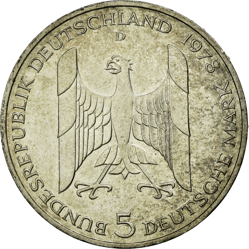 Münze, Bundesrepublik Deutschland, 5 Mark, 1978, Munich, Germany, VZ+, Silber