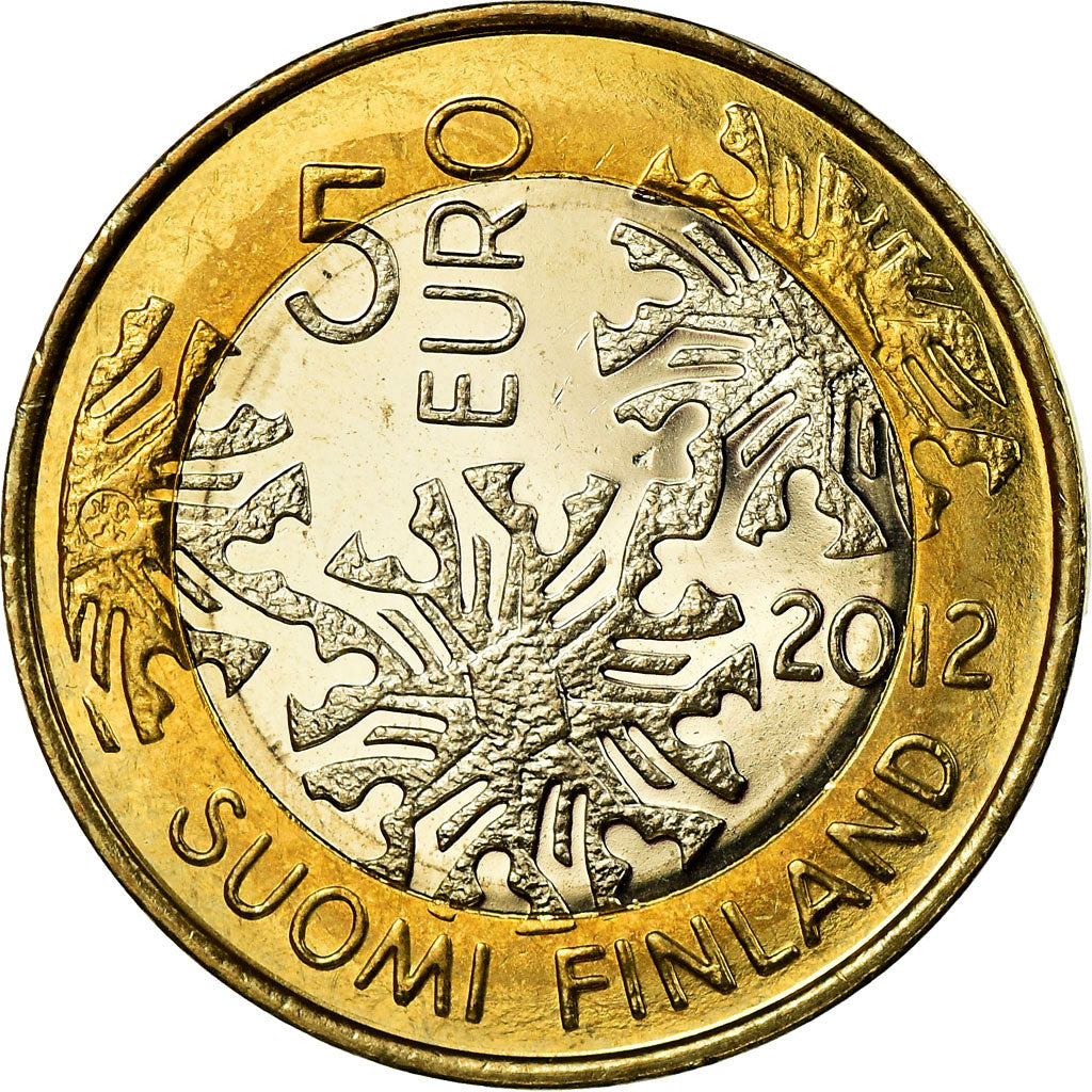 Finlandia, 5 Euro, faune, 2012, SPL, Bi-metallico, KM:185