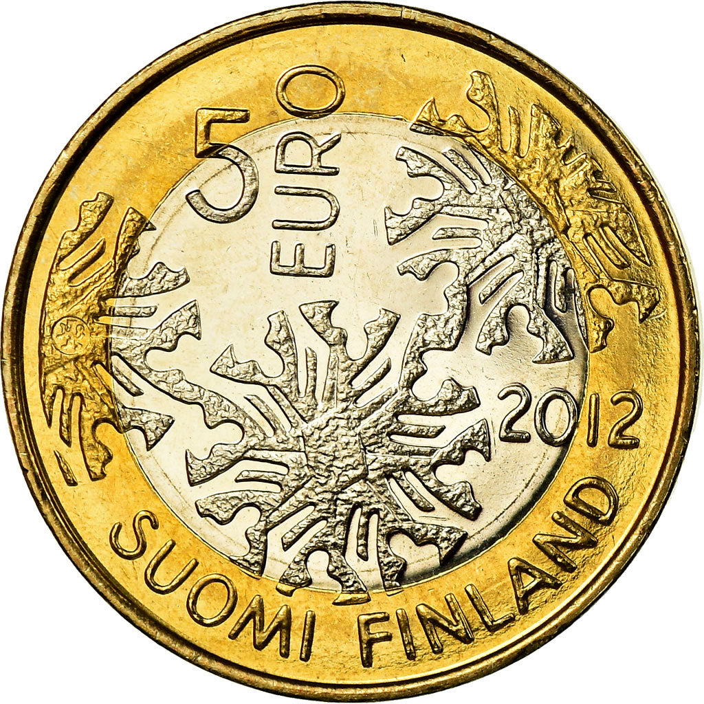 Finnland, 5 Euro, Hiver, 2012, VZ, Bi-Metallic, KM:186