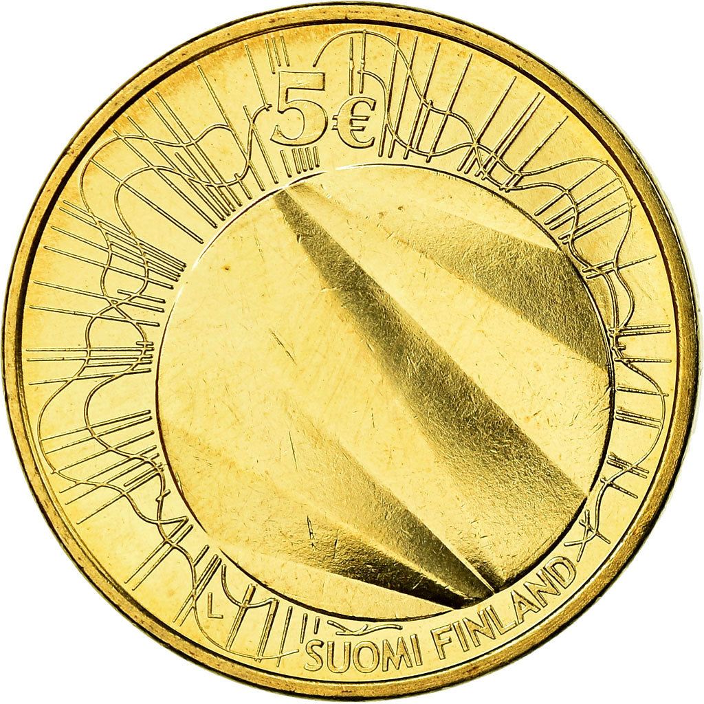 Finlande, 5 Euro, World Design Capital - Helsinki, 2012, SUP, Goldine, KM:181