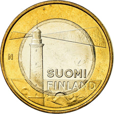 Finland, 5 Euro, Le phare de Sälskär, 2013, ZF+, Bi-Metallic, KM:200
