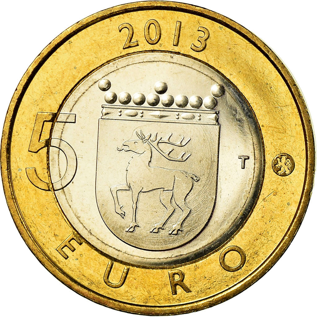 Finland, 5 Euro, Le phare de Sälskär, 2013, ZF+, Bi-Metallic, KM:200