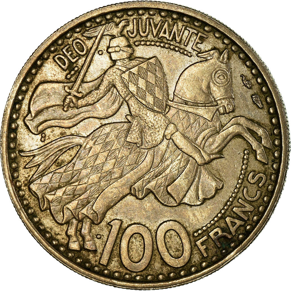 Moneta, Monaco, Rainier III, 100 Francs, Cent, 1950, BB+, Rame-nichel, KM:133