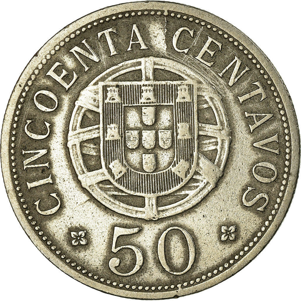 Moneta, Angola, 50 Centavos, 1928, BB, Nichel-bronzo, KM:69