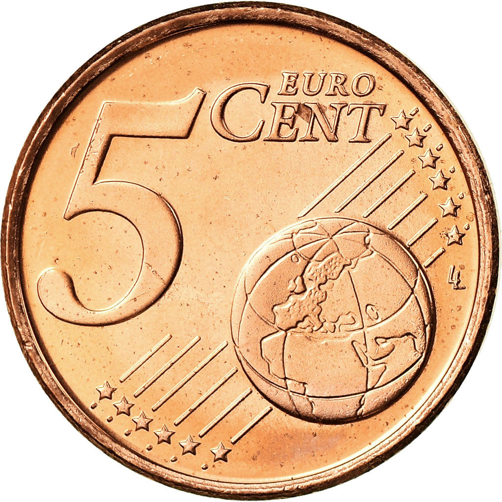Finlandia, 5 Euro Cent, 2001, BB+, Acciaio placcato rame, KM:100