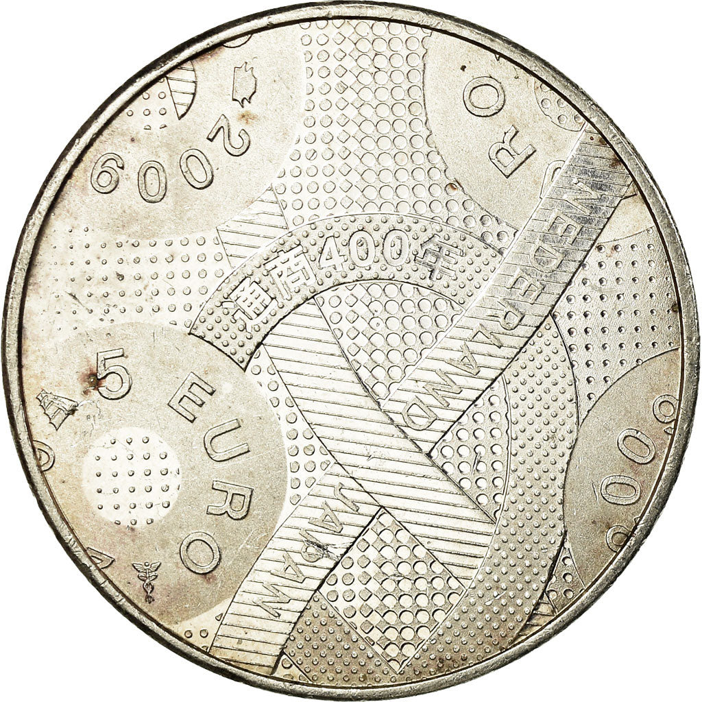 Niederlande, 5 Euro, Netherlands-Japanese Friendship, 2009, SS, Silver Plated