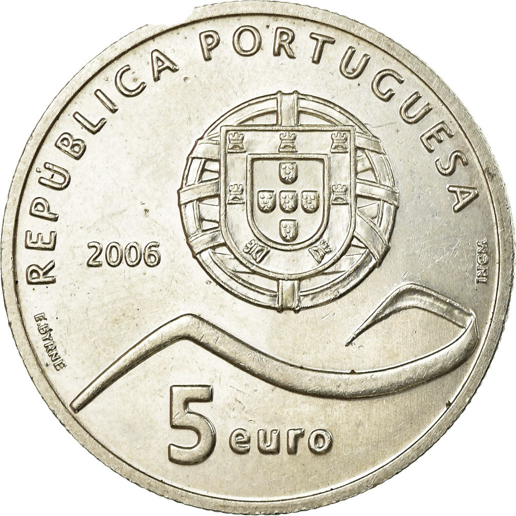 Portugal, 5 Euro, UNESCO - Cultural preservation, 2006, ZF, Zilver, KM:769