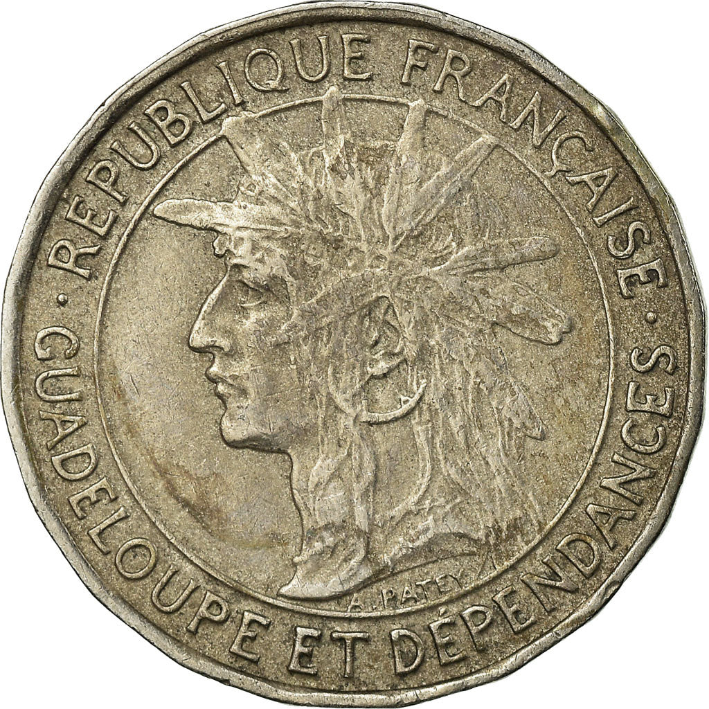 Munten, Guadeloupe, Franc, 1921, ZF+, Copper-nickel, KM:46