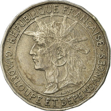 Munten, Guadeloupe, Franc, 1921, ZF+, Copper-nickel, KM:46