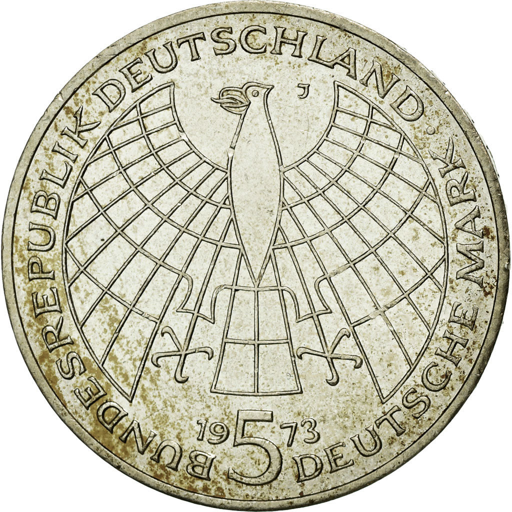 Coin, GERMANY - FEDERAL REPUBLIC, 5 Mark, 1973, Hamburg, Germany, AU(55-58)