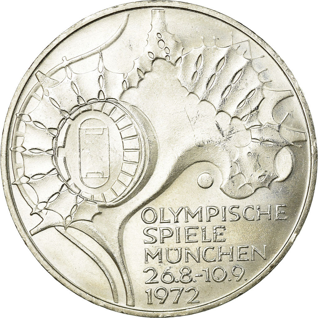 Moneta, GERMANIA - REPUBBLICA FEDERALE, 10 Mark, 1972, Karlsruhe, SPL-, Argento