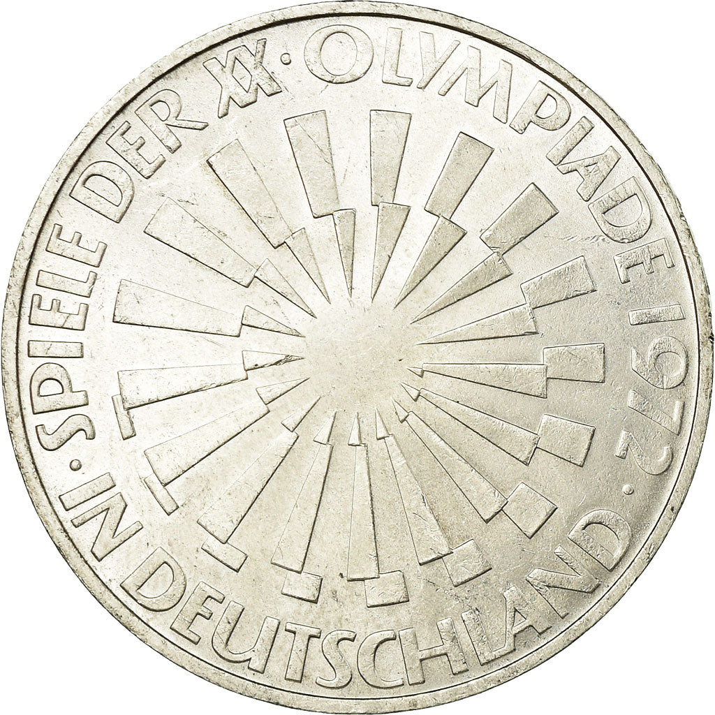 Monnaie, République fédérale allemande, 10 Mark, 1972, Munich, TTB+, Argent