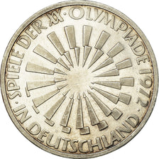 Coin, GERMANY - FEDERAL REPUBLIC, 10 Mark, 1972, Stuttgart, AU(50-53), Silver