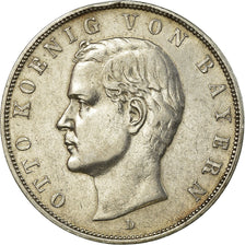 Moneta, Stati tedeschi, BAVARIA, Otto, 3 Mark, 1909, Munich, BB, Argento, KM:996