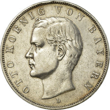 Coin, German States, BAVARIA, Otto, 3 Mark, 1909, Munich, EF(40-45), Silver