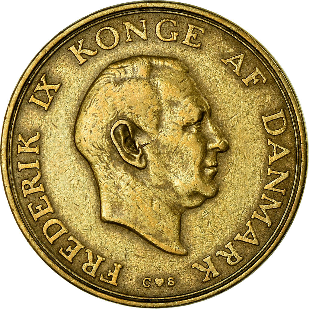 Münze, Dänemark, Frederik IX, 2 Kroner, 1956, Copenhagen, SS, Aluminum-Bronze