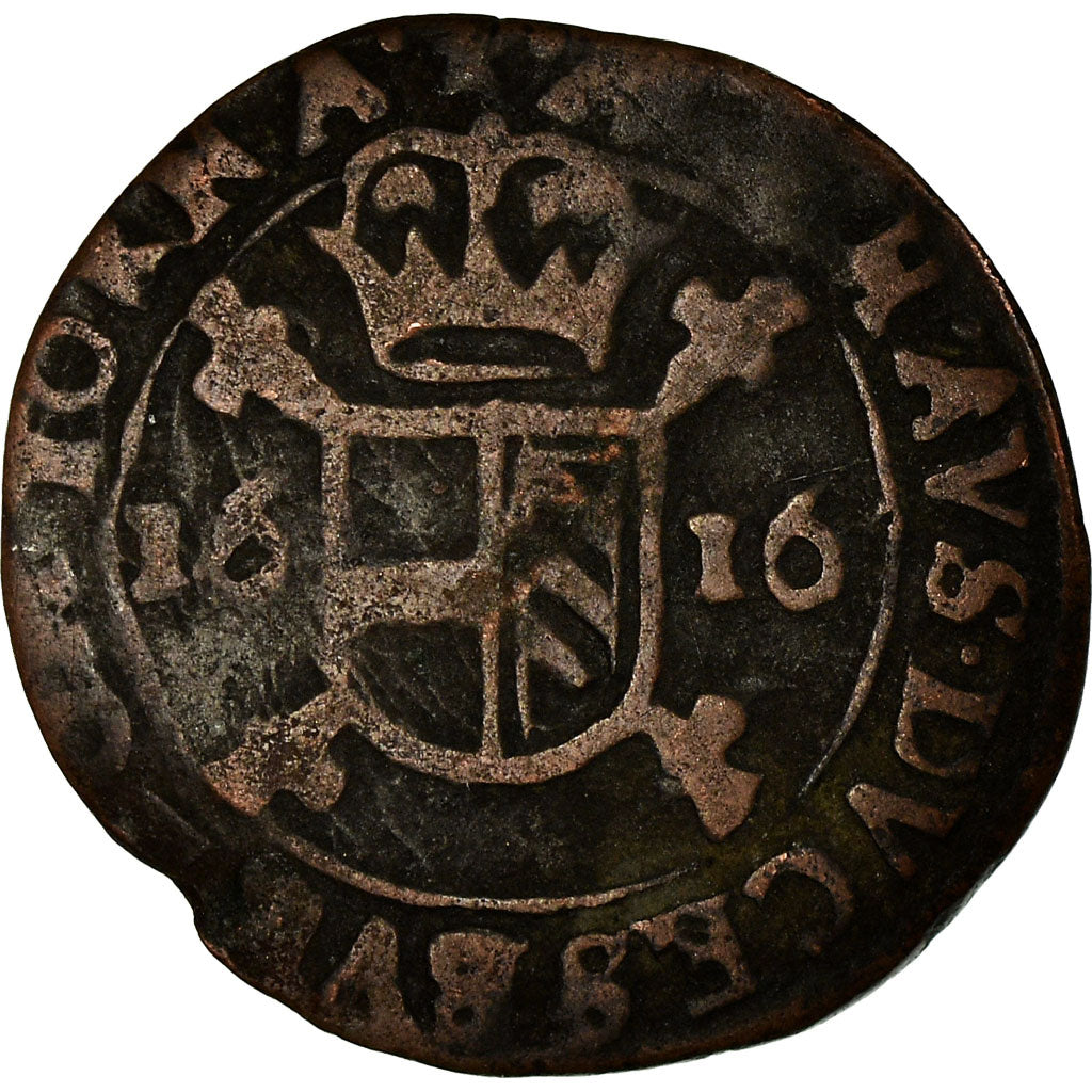 Moneta, Paesi Bassi Spagnoli, TOURNAI, 2 Denier, 1616, Tournai, MB, Rame, KM:12