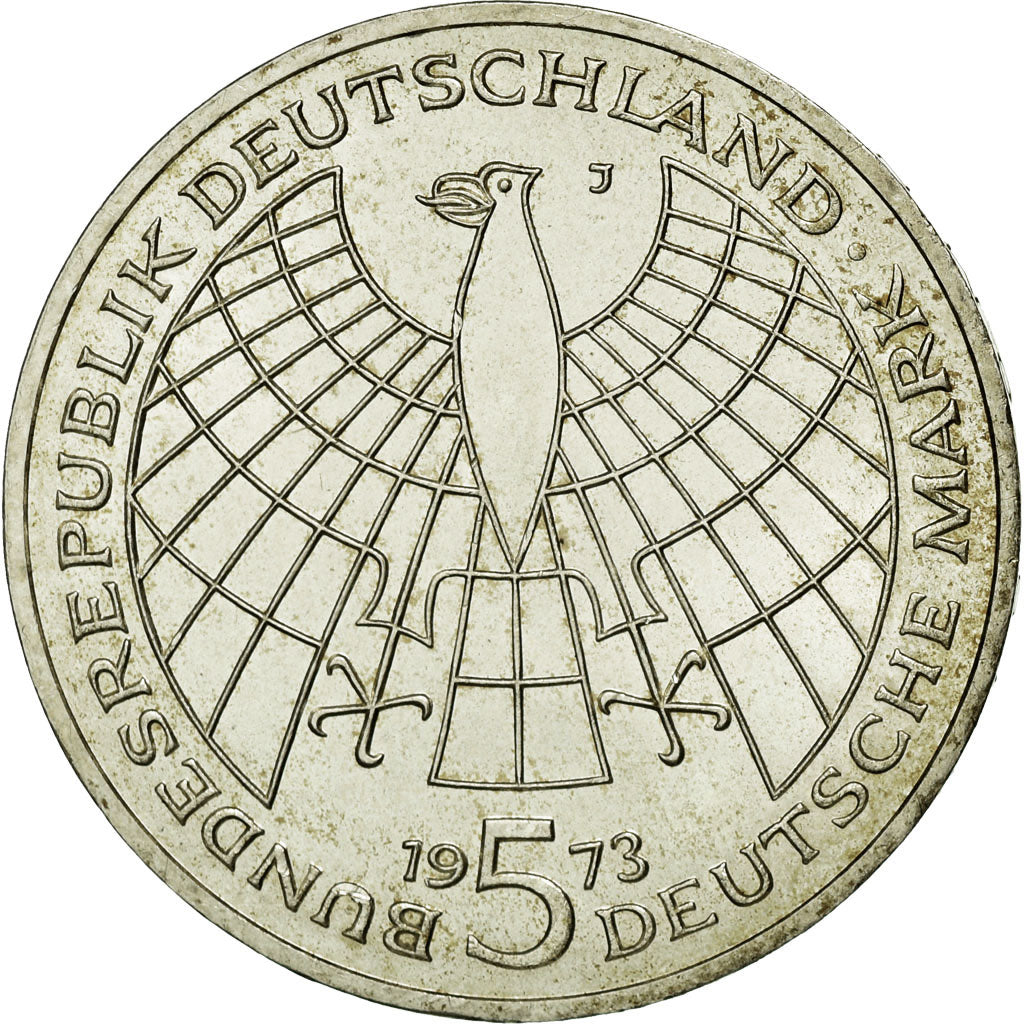 Coin, GERMANY - FEDERAL REPUBLIC, 5 Mark, 1973, Hamburg, Germany, MS(60-62)