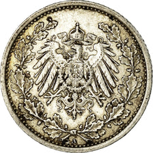 Moneda, ALEMANIA - IMPERIO, 1/2 Mark, 1915, Berlin, BC+, Plata, KM:17