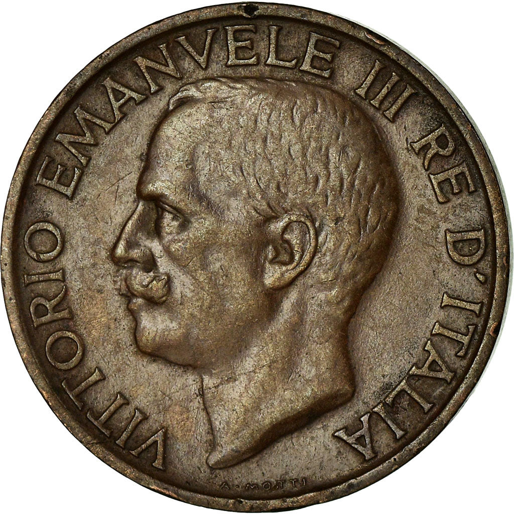 Coin, Italy, Vittorio Emanuele III, 10 Centesimi, 1926, Rome, AU(50-53), Bronze