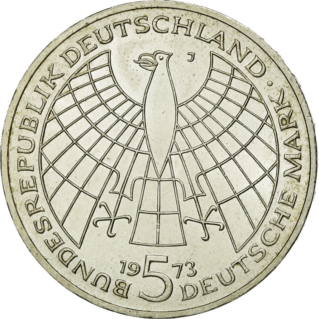 Coin, GERMANY - FEDERAL REPUBLIC, 5 Mark, 1973, Hamburg, Germany, MS(60-62)