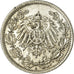 Moneta, GERMANIA - IMPERO, 1/2 Mark, 1913, Berlin, BB+, Argento, KM:17
