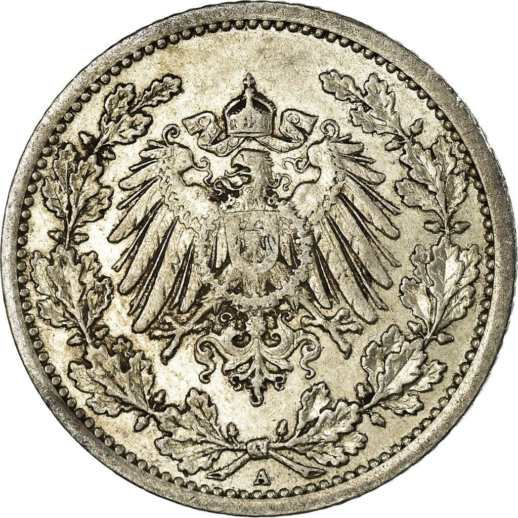 Münze, GERMANY - EMPIRE, 1/2 Mark, 1913, Berlin, SS, Silber, KM:17