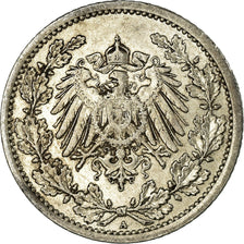 Münze, GERMANY - EMPIRE, 1/2 Mark, 1913, Berlin, SS, Silber, KM:17