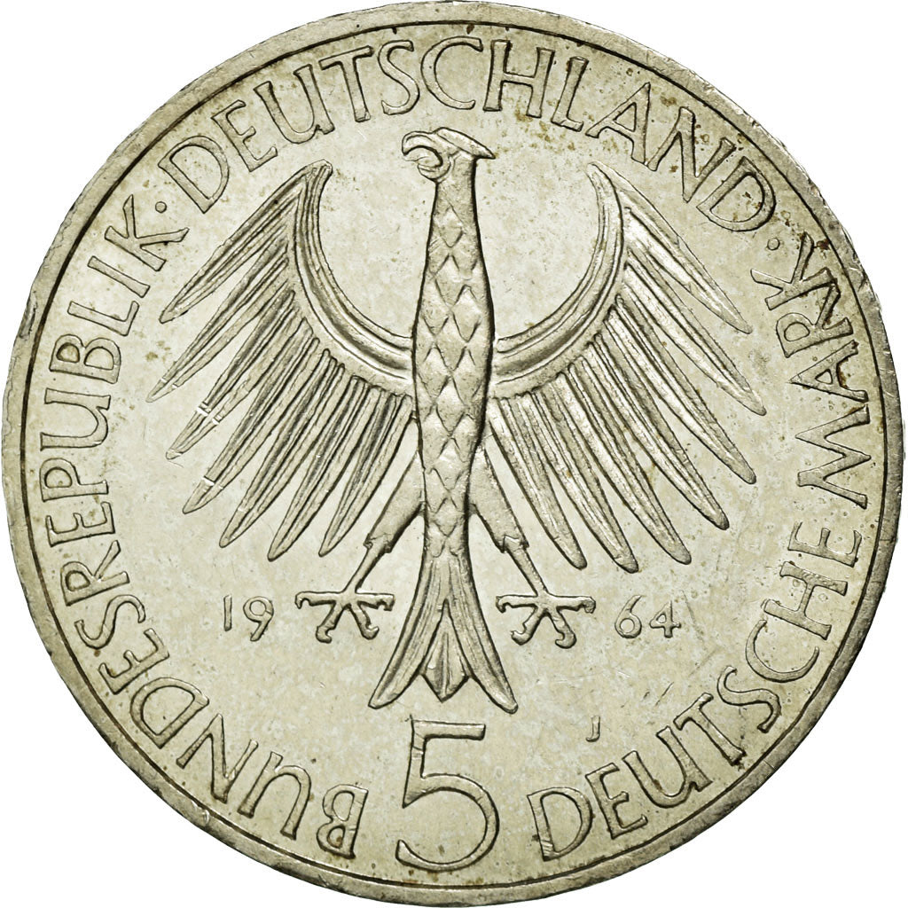 Moneta, GERMANIA - REPUBBLICA FEDERALE, 5 Mark, 1964, Hamburg, Germany, SPL