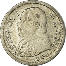 Moneda, Estados italianos, PAPAL STATES, Pius IX, 10 Soldi, 50 Centesimi, 1868