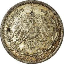 Moneda, ALEMANIA - IMPERIO, 1/2 Mark, 1916, Berlin, MBC, Plata, KM:17