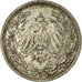 Moneda, ALEMANIA - IMPERIO, 1/2 Mark, 1916, Stuttgart, MBC, Plata, KM:17