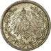 Münze, GERMANY - EMPIRE, 1/2 Mark, 1917, Berlin, S+, Silber, KM:17
