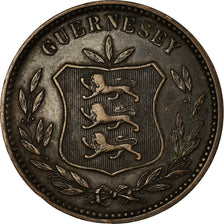 Moeda, Guernesey, 8 Doubles, 1903, Heaton, Birmingham, AU(50-53), Bronze, KM:7