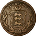 Moneta, Guernsey, 8 Doubles, 1864, Heaton, Birmingham, MB, Bronzo, KM:7