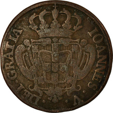 Moeda, Portugal, Jo, 10 Reis, X; 1/2 Vinten, 1743, VF(30-35), Cobre, KM:227